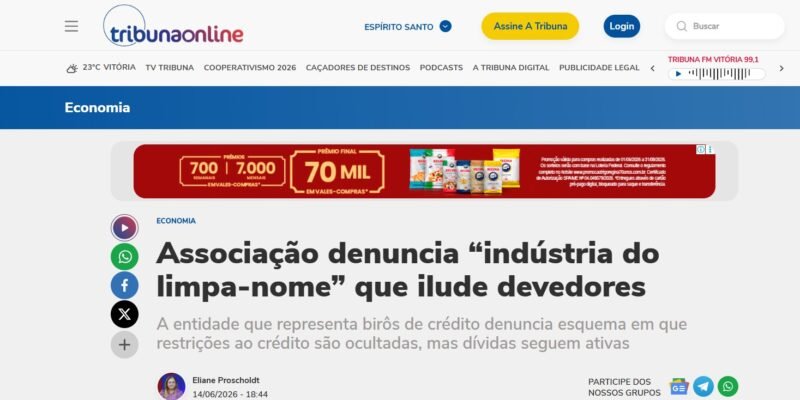 indústria do limpa nome